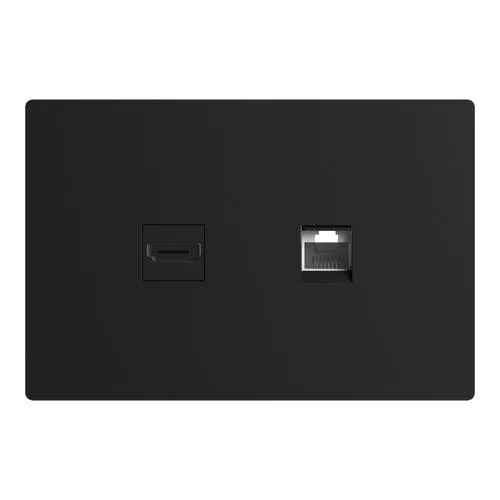 RJ45 + HDMI MILAN NEGRO - MACROLED -